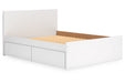 Onita White Queen Platform Bed with 1 Side Storage -  Ashley - Lara Furniture