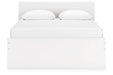 Onita White Queen Platform Bed with 1 Side Storage -  Ashley - Lara Furniture