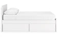 Onita White Queen Platform Bed with 2 Side Storage -  Ashley - Lara Furniture