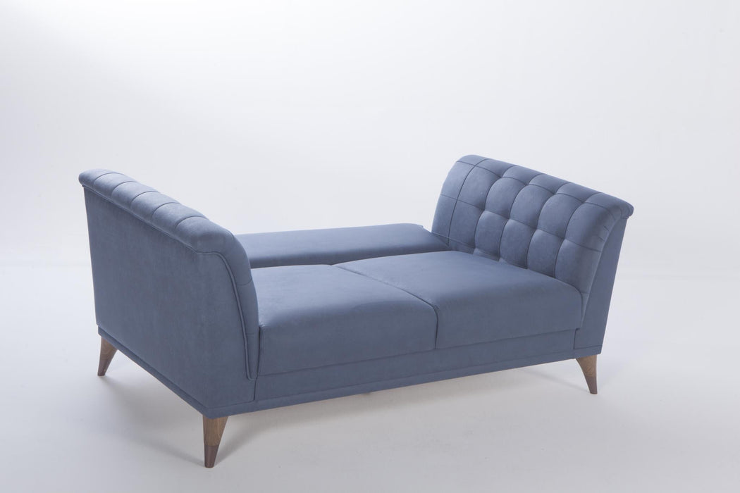 Selegno Love Seat (Melson Navy)