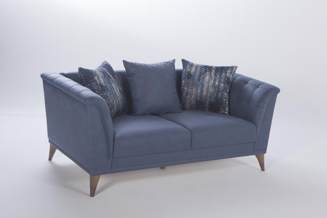 Selegno Love Seat (Melson Navy)