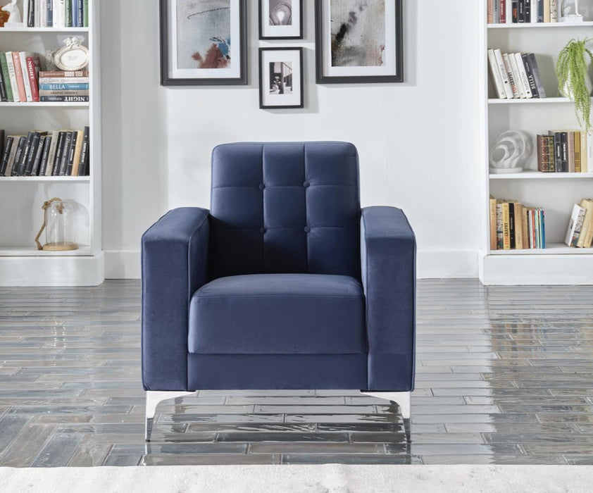 Hemera Armchair (Vika Navy Blue)