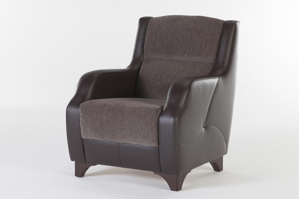 Costa Armchair (Armoni Brown)W/Brown Vynil