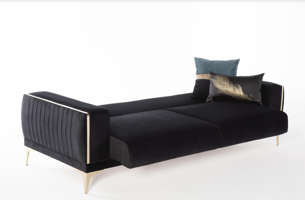 Carlino Sofa Sleeper (Napoly Black)