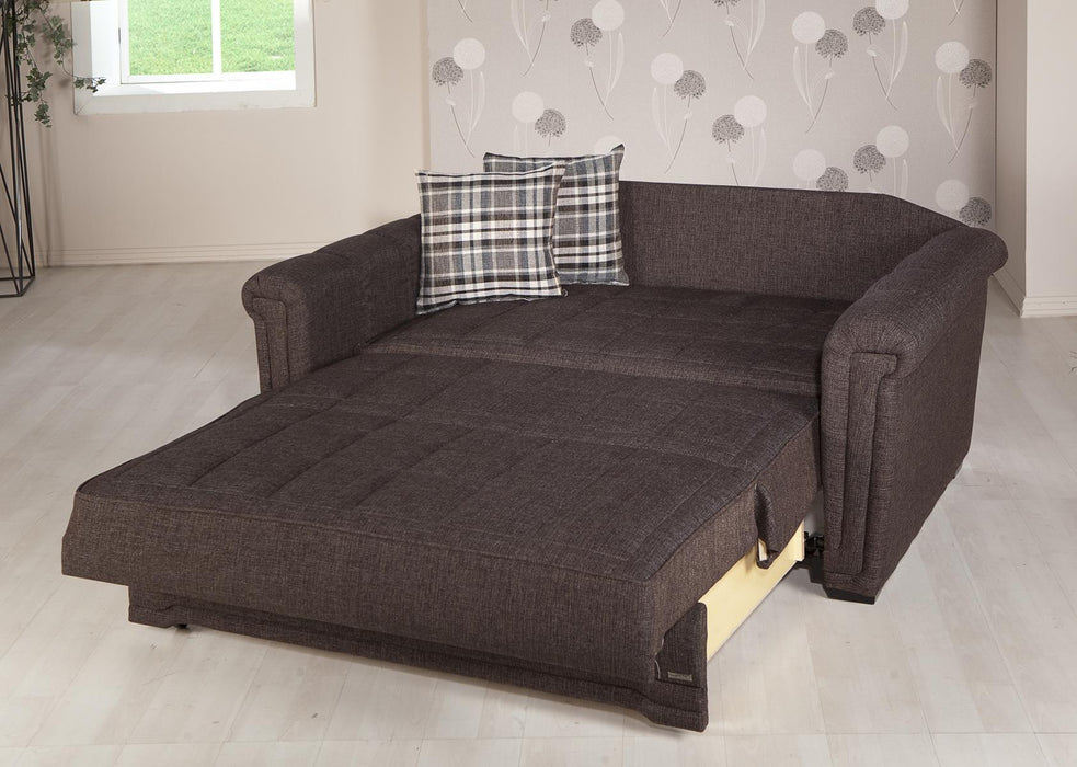 Victoria Love Seat Slpr (Andre Dark Brown)