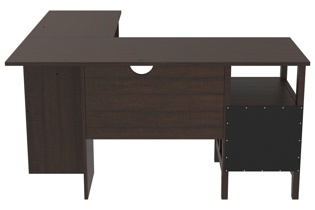 Camiburg Warm Brown 2-Piece Home Office Desk