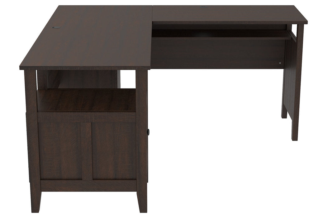 Camiburg Warm Brown 2-Piece Home Office Desk