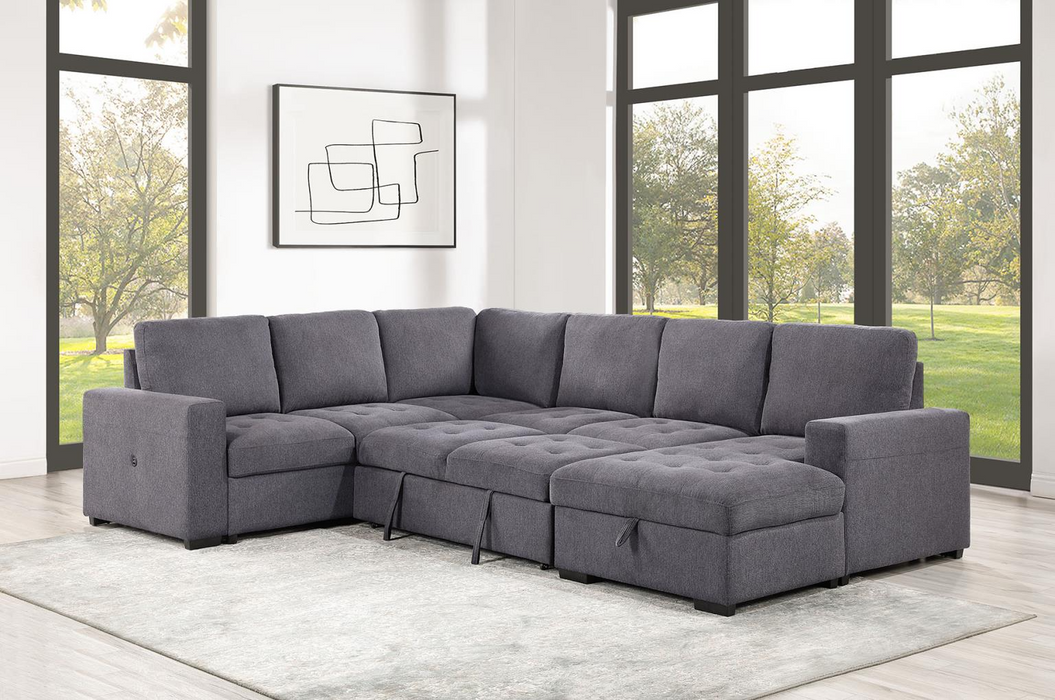 Larry Grey 3 Piece Sleeper Sectional