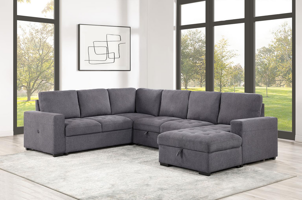 Larry Grey 3 Piece Sleeper Sectional