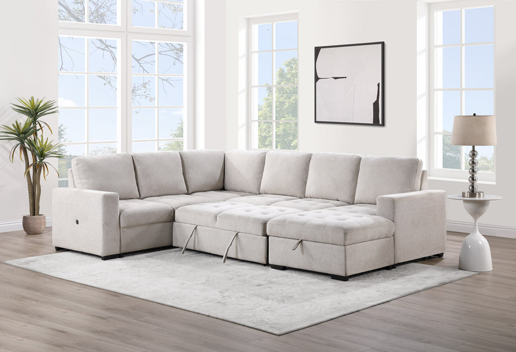 [HOT DEAL] Larry Beige 3 Piece Sleeper Sectional