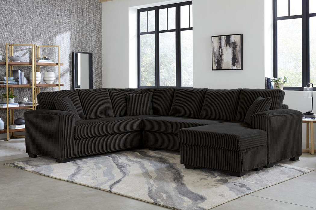 Tate Black 3-Piece Sectional