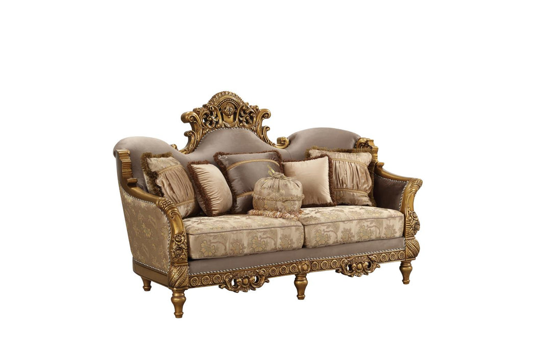 Adalyn Light Brown Traditional Living Room Set ( Sofa & Loveseat)