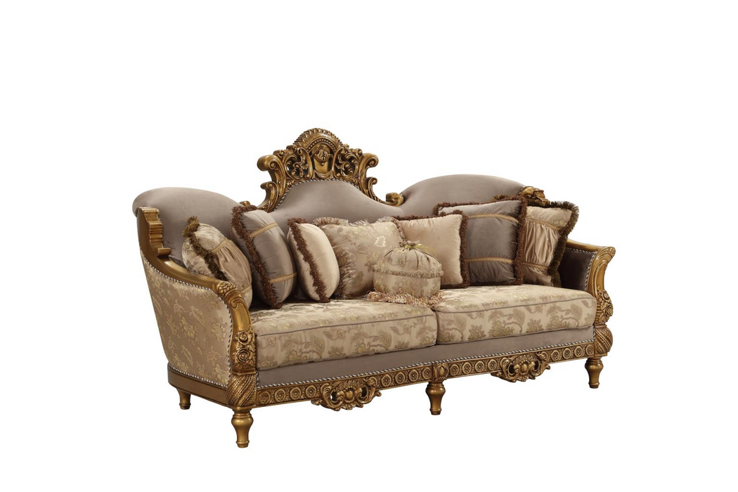 Adalyn Light Brown Traditional Living Room Set ( Sofa & Loveseat)