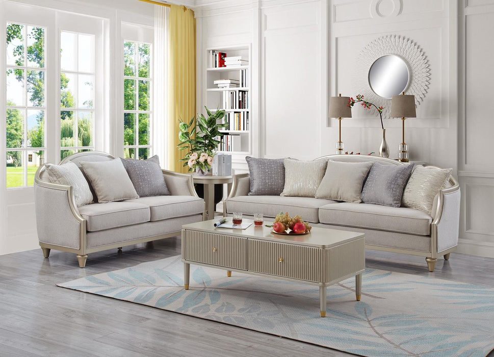 Amiri Beige Living Room Set (Sofa & Loveseat)