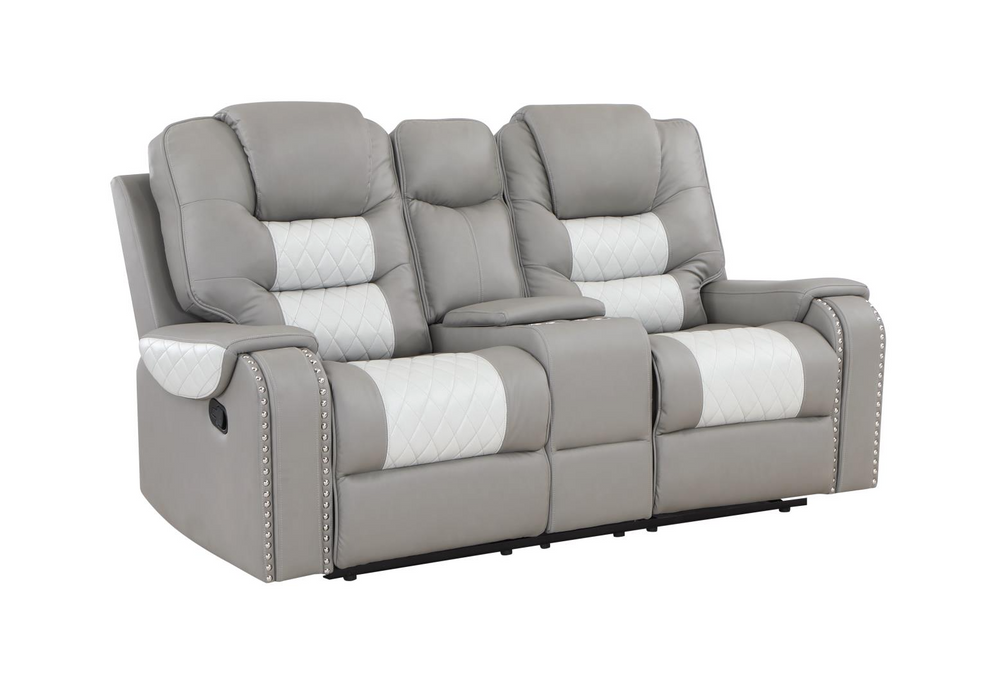 Harlow Grey Reclining Living Room Set ( Sofa & Loveseat)