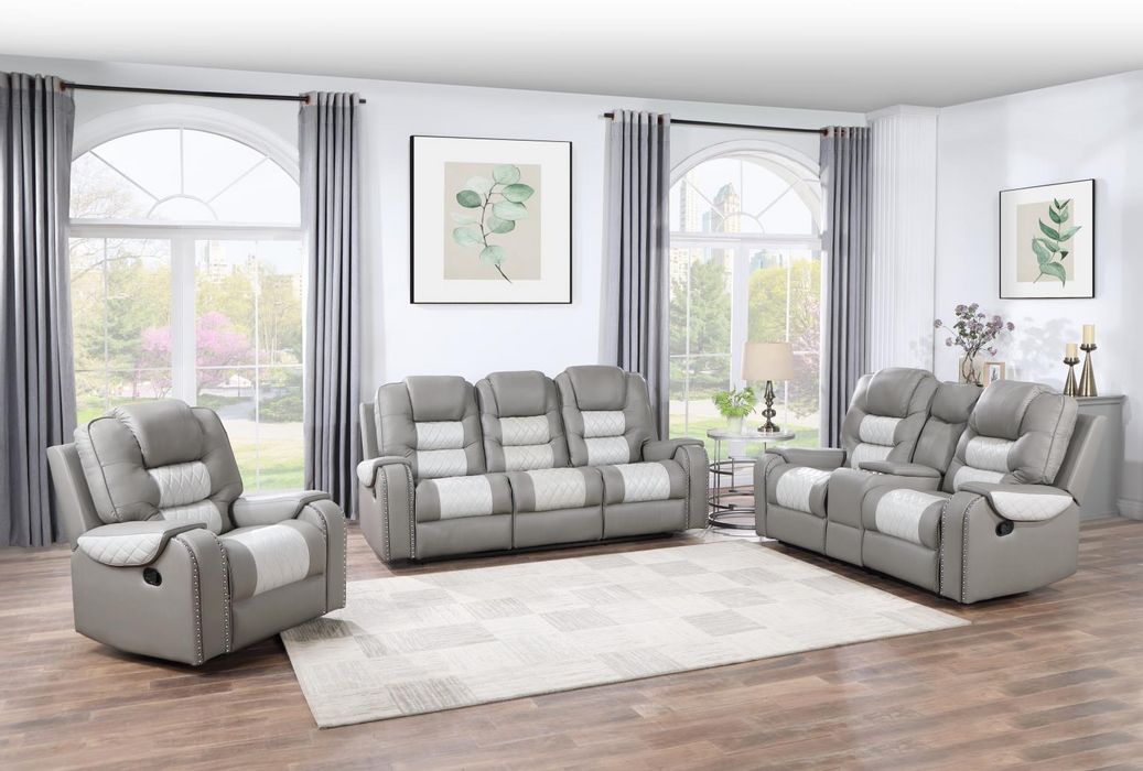 Harlow Grey Reclining Living Room Set ( Sofa & Loveseat)