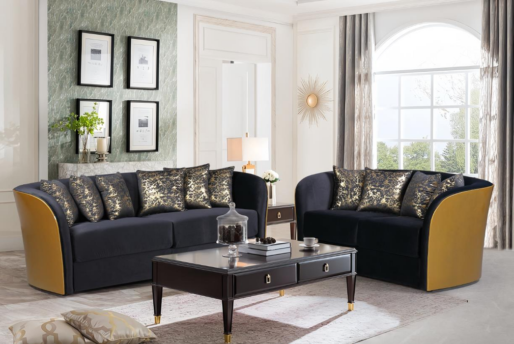 Giovani Black Sofa & Loveseat