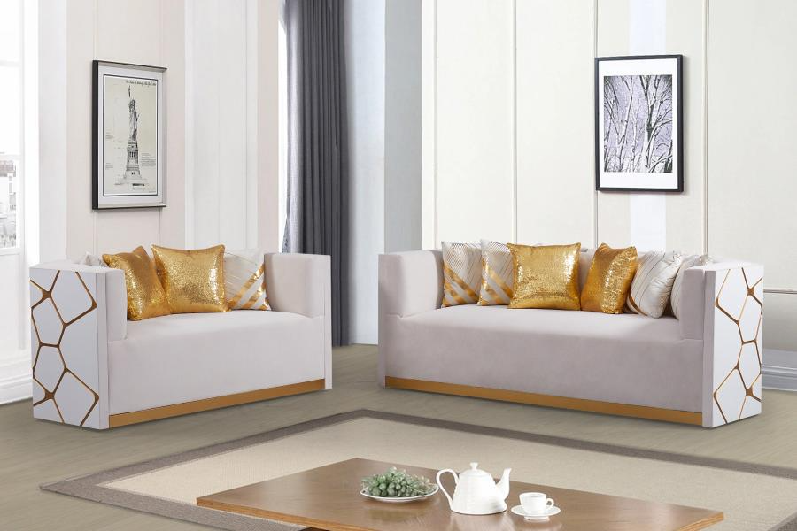 Noah White Sofa & Loveseat