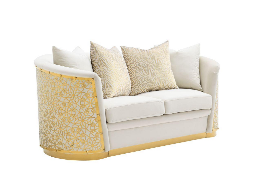 Luciana Cream Sofa & Loveseat