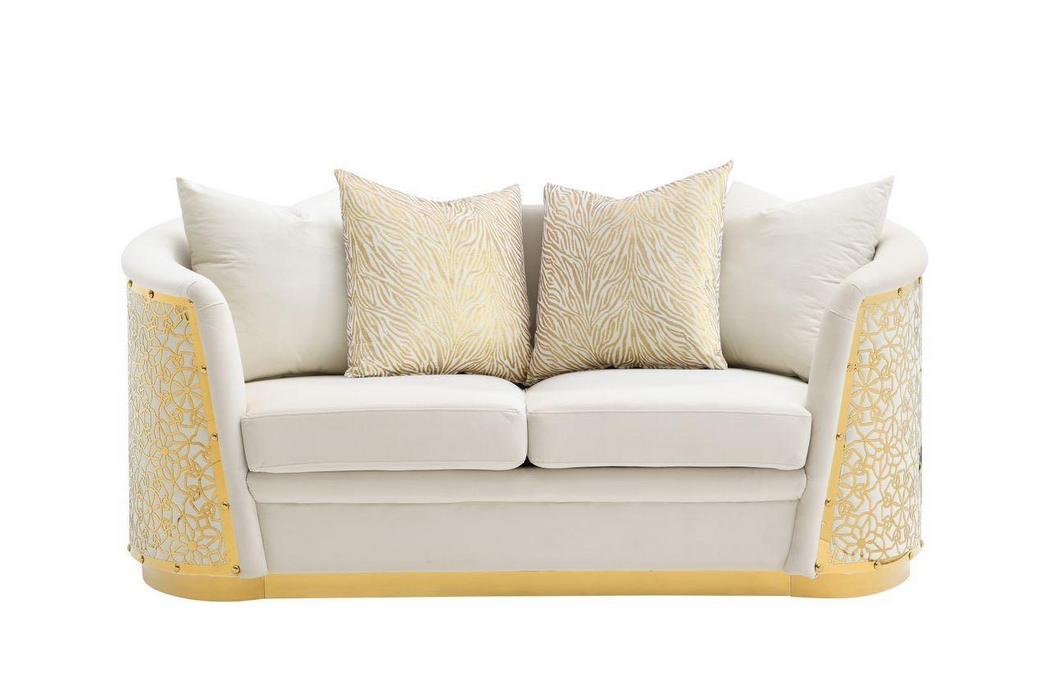 Luciana Cream Sofa & Loveseat