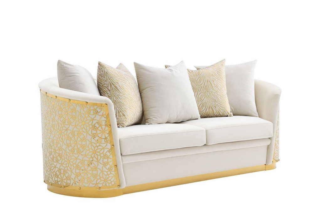 Luciana Cream Sofa & Loveseat