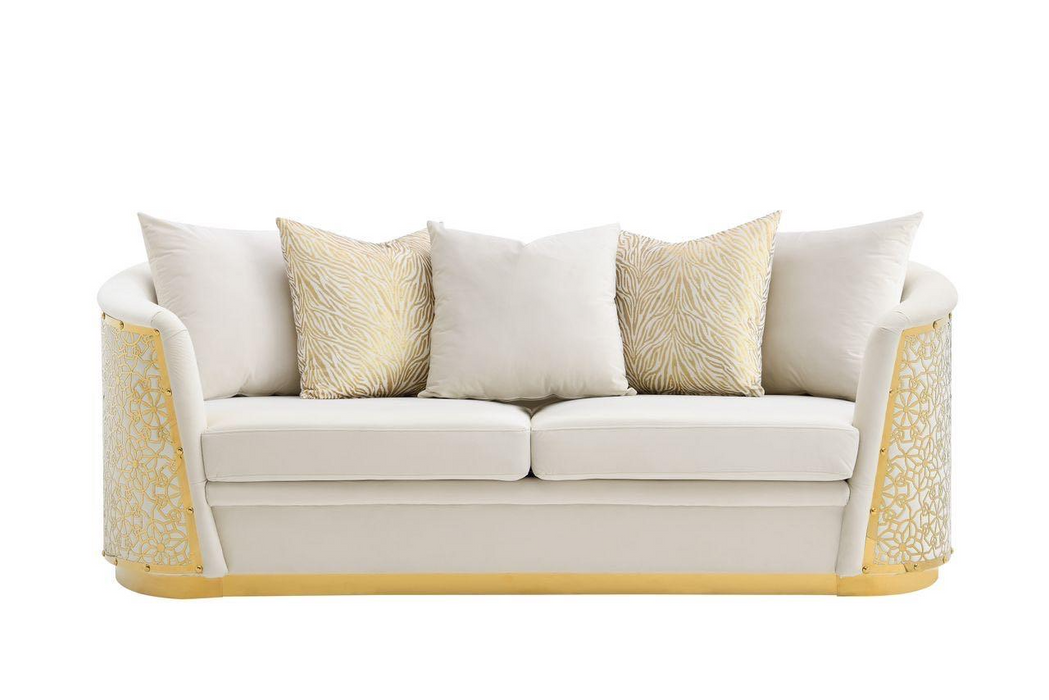 Luciana Cream Sofa & Loveseat