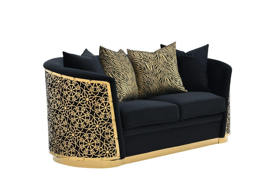 Luciana Black Sofa & Loveseat