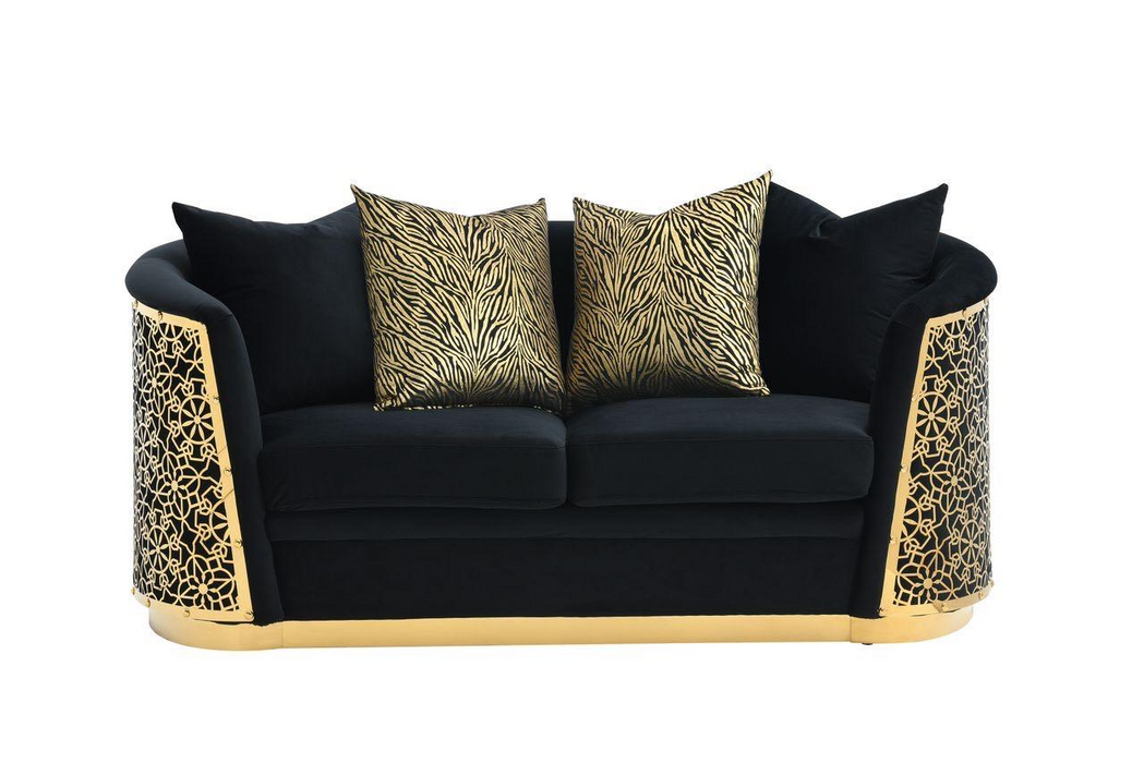 Luciana Black Sofa & Loveseat