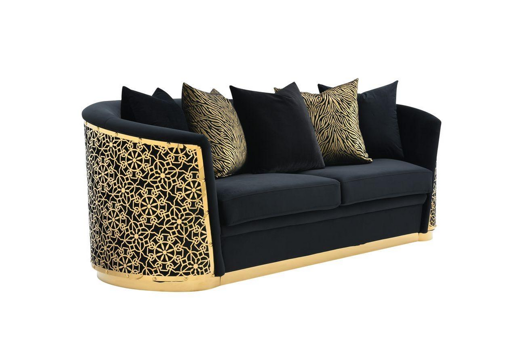 Luciana Black Sofa & Loveseat