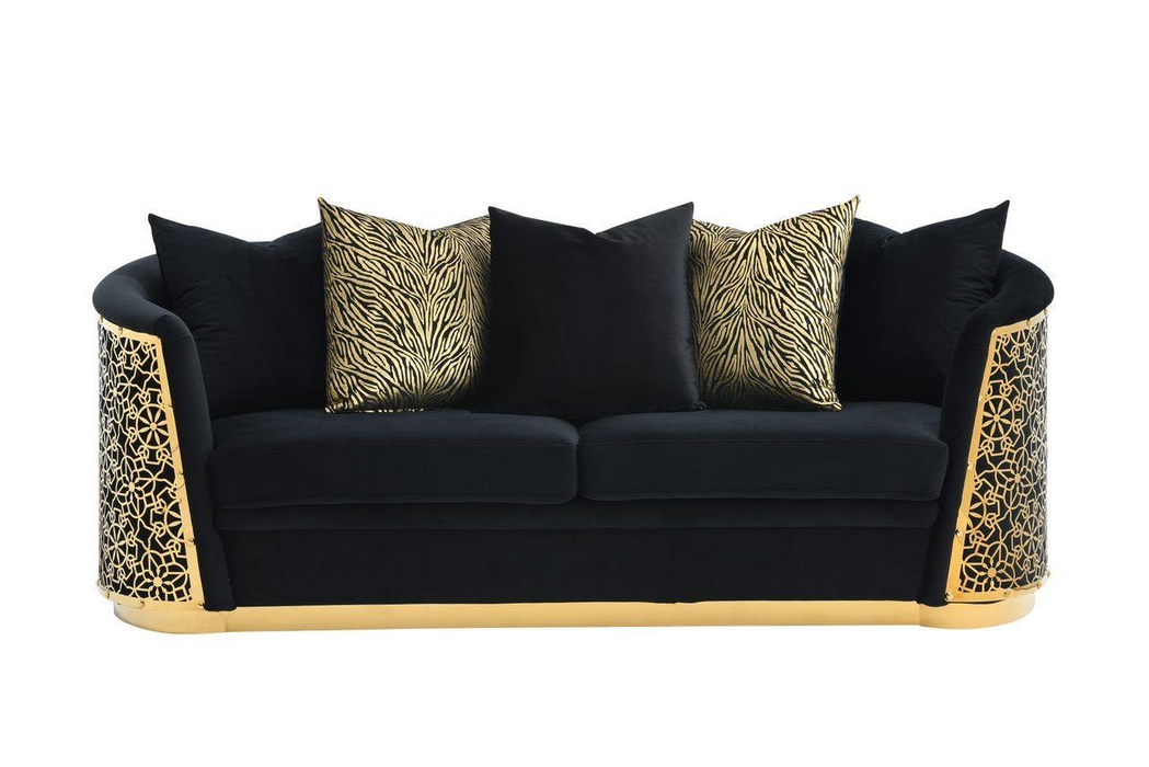 Luciana Black Sofa & Loveseat