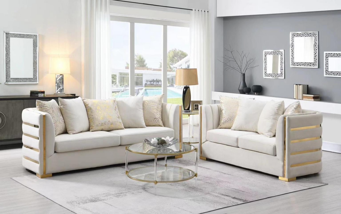 Julia Cream Sofa & Loveseat