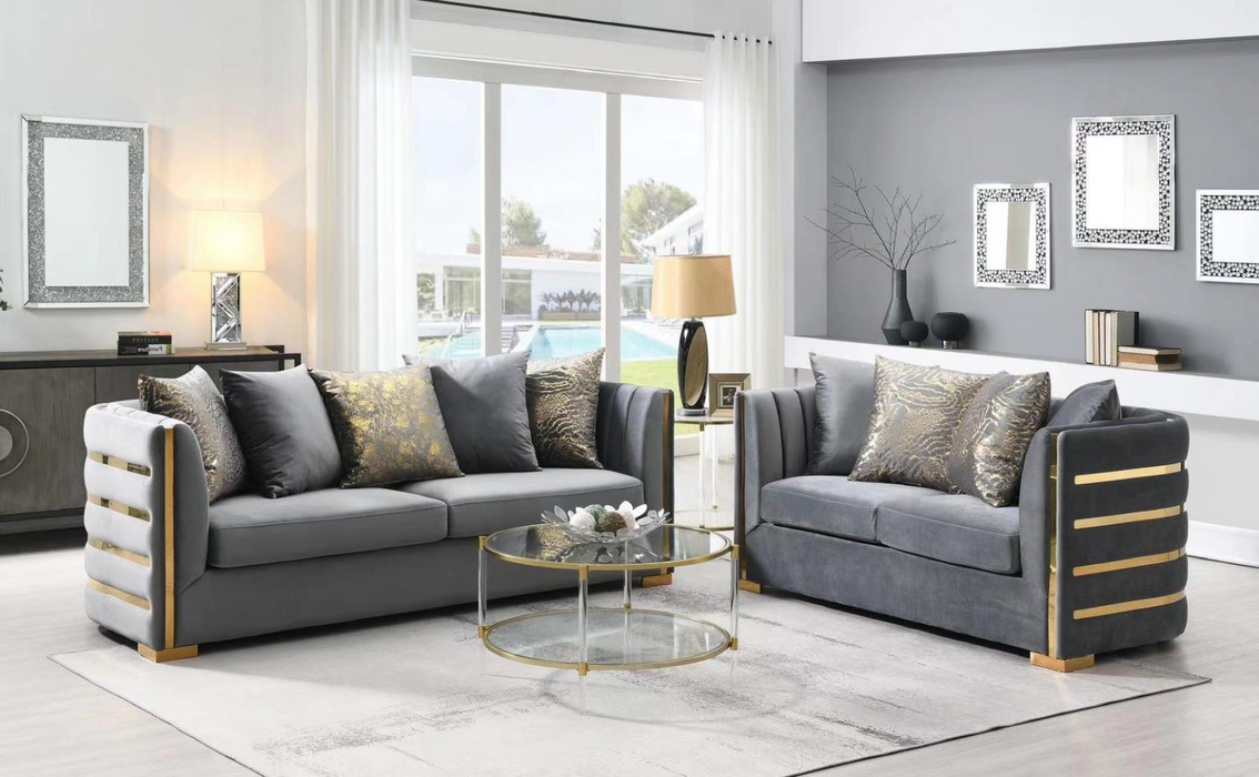 Julia Grey Sofa & Loveseat