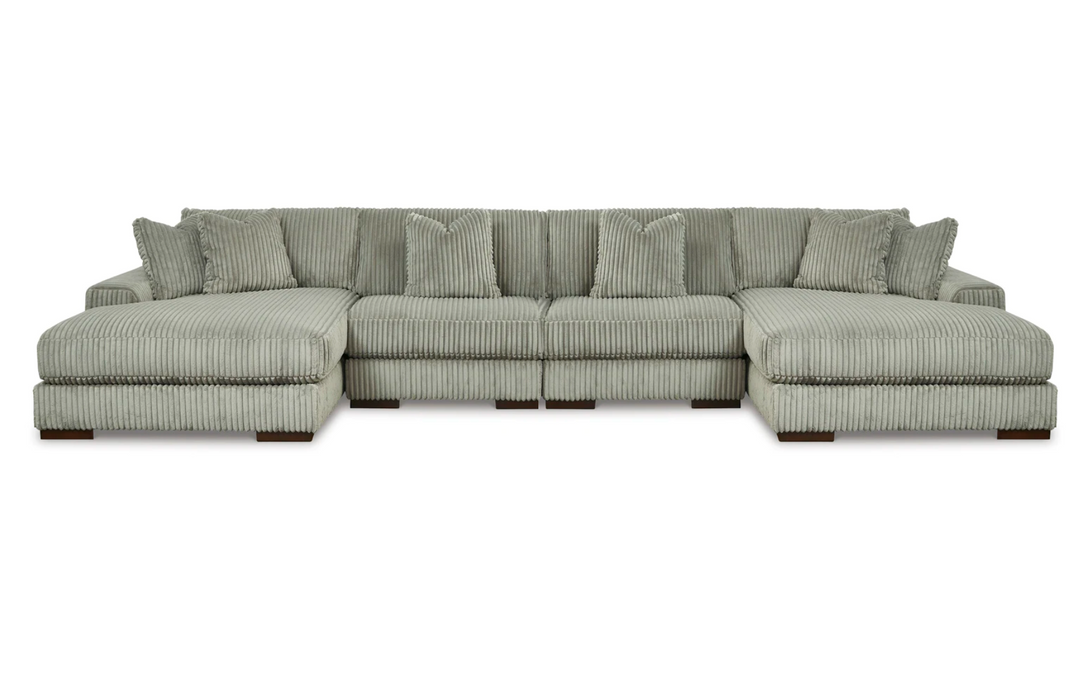 Lindyn Fog 4-Piece Double Chaise Sectional