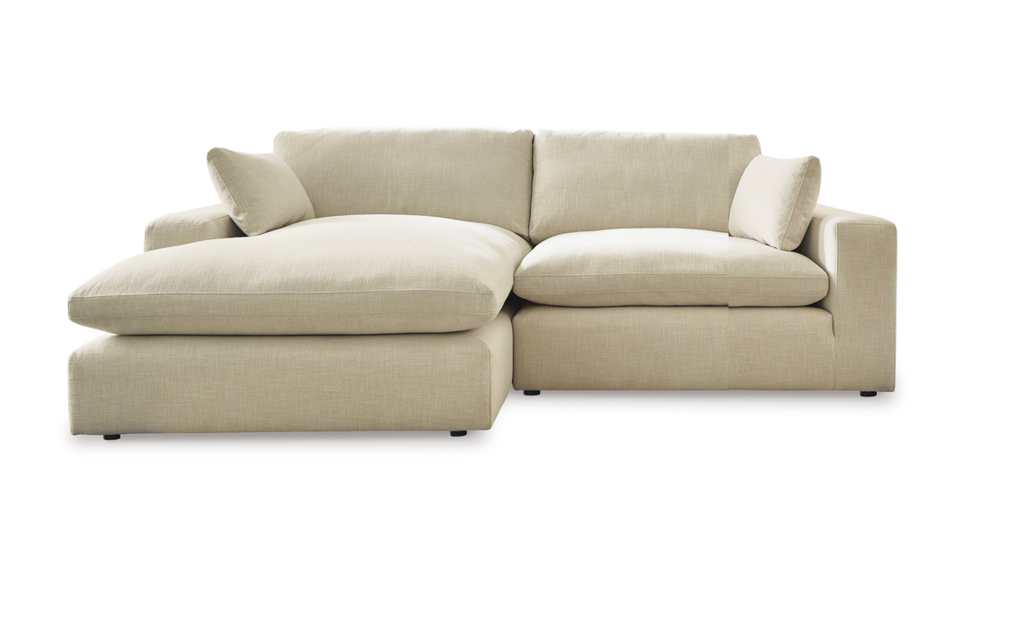 Elyza Linen 2-Piece LAF Chaise Sectional