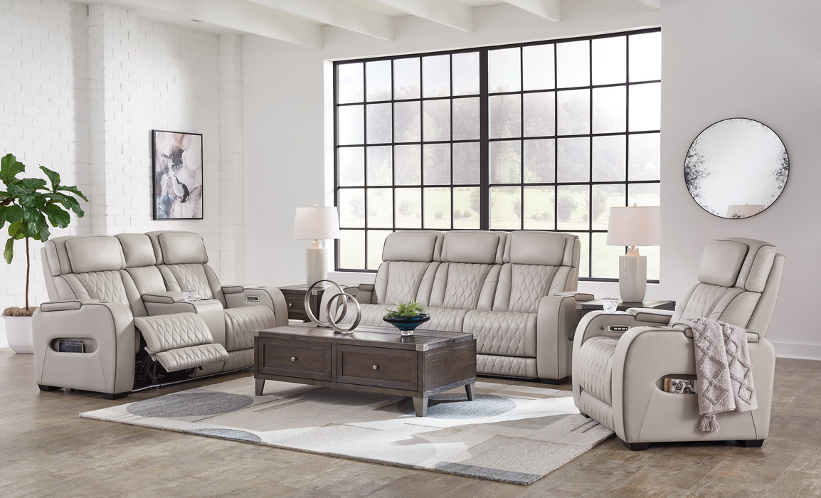 [EXCLUSIVE] Boyington Gray Power Reclining Living Room Set