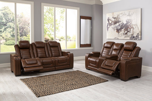 Backtrack Chocolate Power Reclining Living Room Set - Lara Furniture