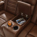 Backtrack Chocolate Power Reclining Living Room Set - Lara Furniture