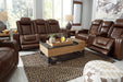 Backtrack Chocolate Power Reclining Sofa and Loveseat -  Ashley - Lara Furniture