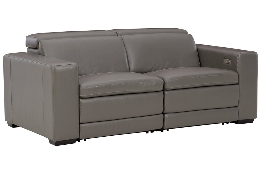 [EXCLUSIVE] Texline Gray 3-Piece Power Reclining Loveseat