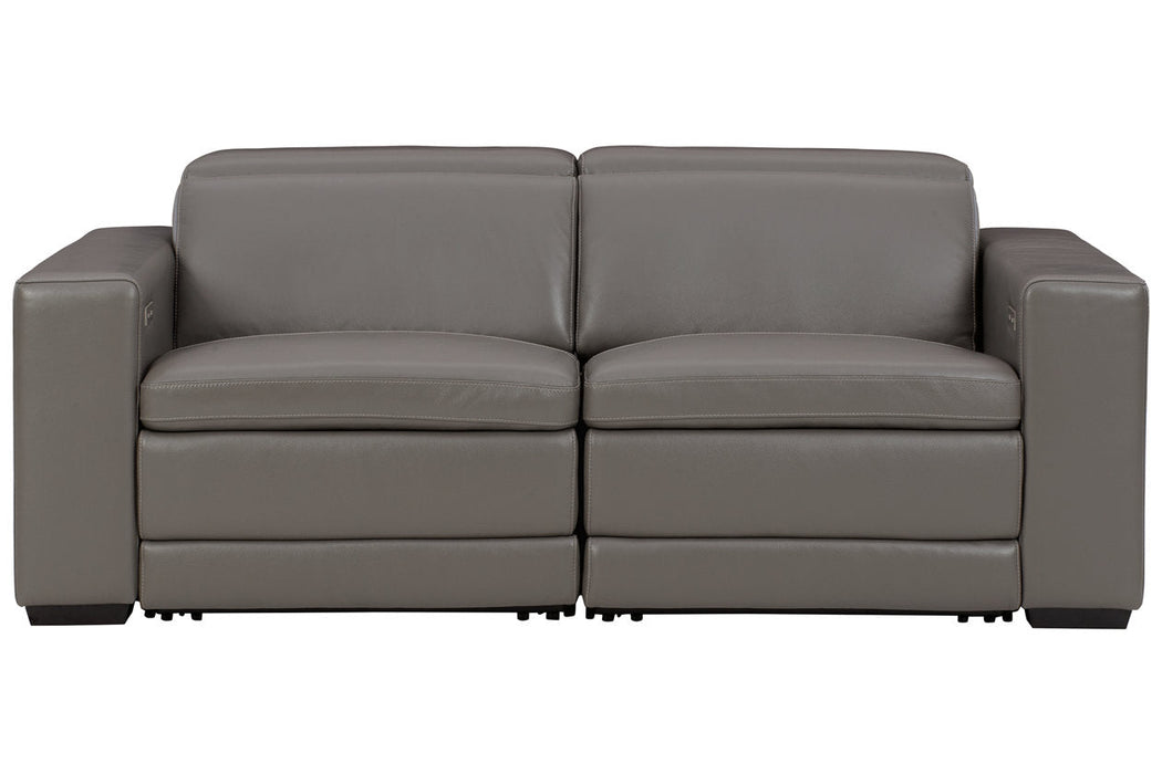 [EXCLUSIVE] Texline Gray 3-Piece Power Reclining Loveseat