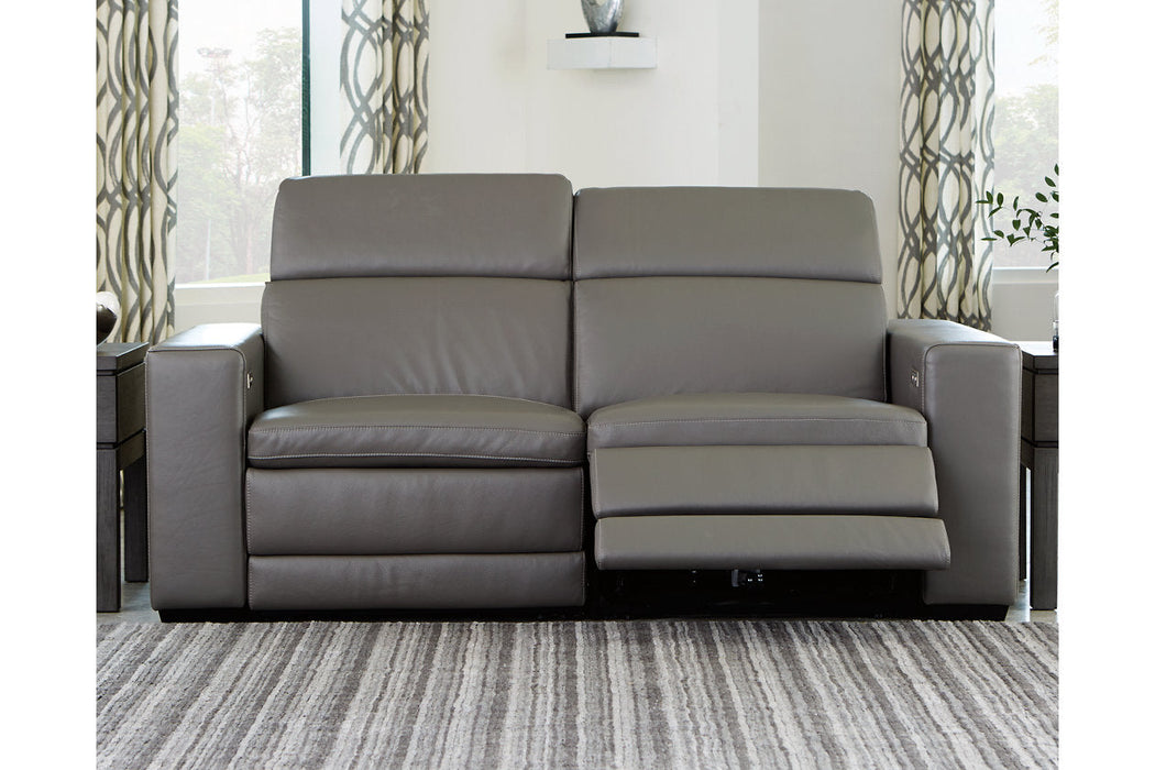 [EXCLUSIVE] Texline Gray 3-Piece Power Reclining Loveseat