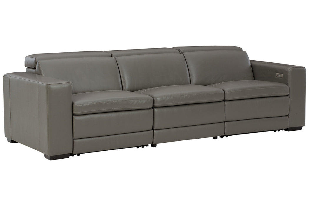 [EXCLUSIVE] Texline Gray 4-Piece Power Reclining Sofa