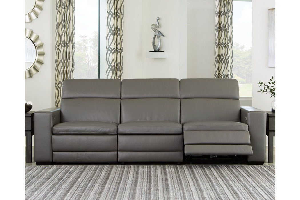 [EXCLUSIVE] Texline Gray 4-Piece Power Reclining Sofa