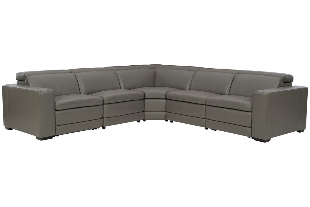 [EXCLUSIVE] Texline Gray 6-Piece Power Reclining Sectional