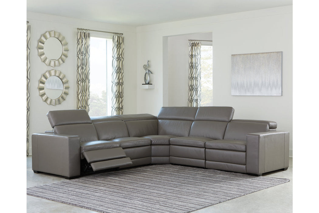 [EXCLUSIVE] Texline Gray 6-Piece Power Reclining Sectional