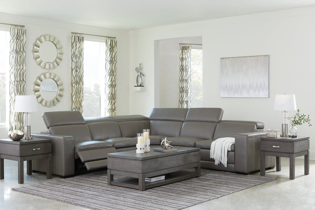 [EXCLUSIVE] Texline Gray 6-Piece Power Reclining Sectional