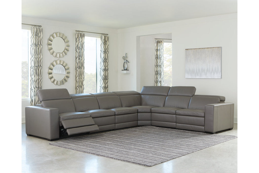 [EXCLUSIVE] Texline Gray 7-Piece Power Reclining Sectional