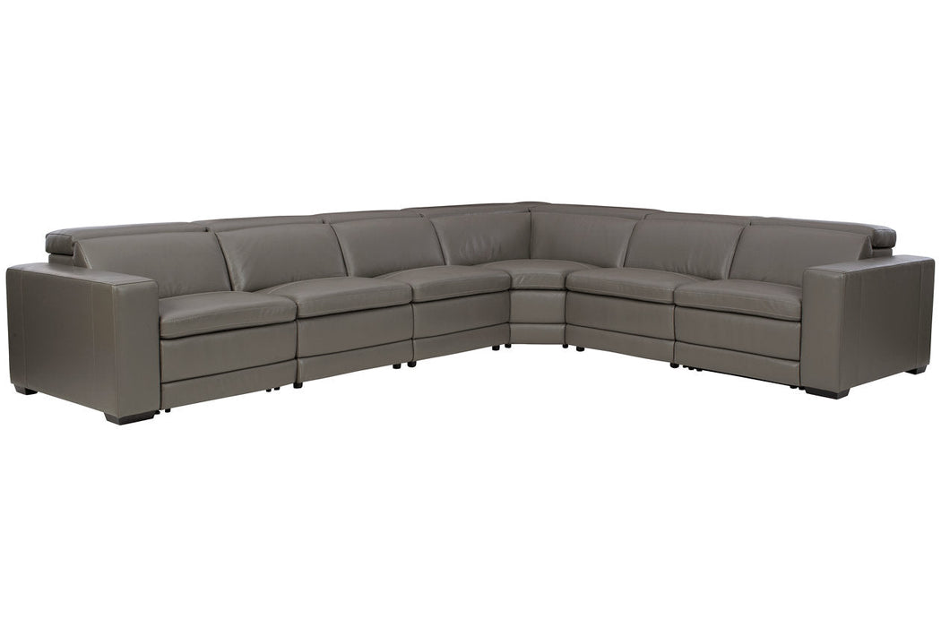 [EXCLUSIVE] Texline Gray 7-Piece Power Reclining Sectional