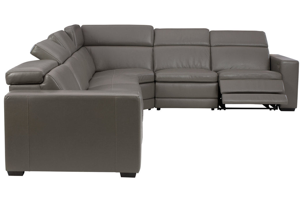 [EXCLUSIVE] Texline Gray 7-Piece Power Reclining Sectional