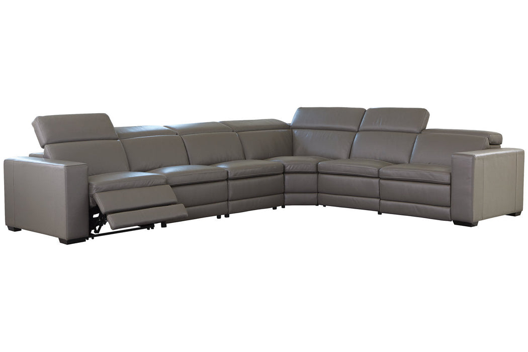 [EXCLUSIVE] Texline Gray 7-Piece Power Reclining Sectional